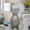 Crestview Glass Lamp with Brushed Nickel CG362