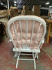 Erikson Glider and Ottoman, Pink & White