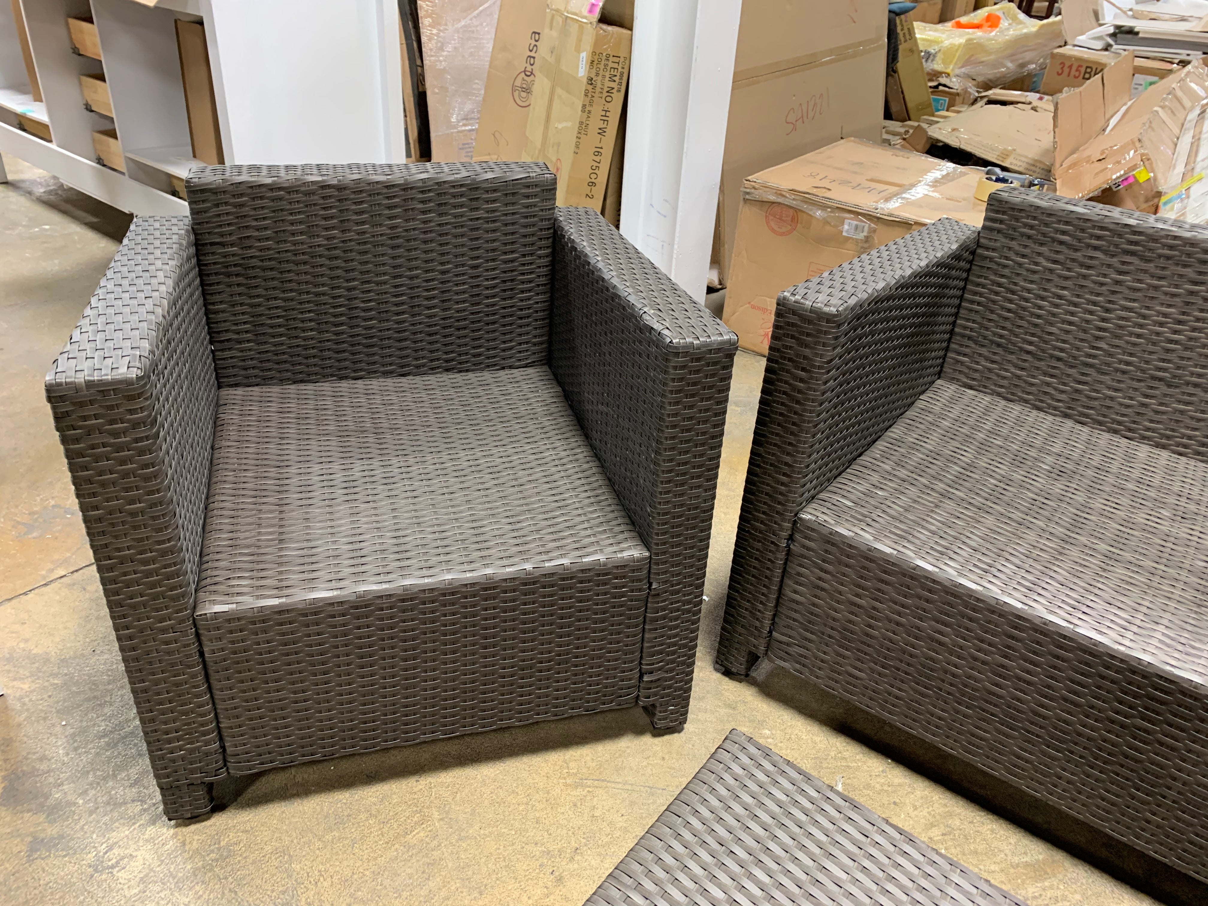 4 Piece Sofa Seating Group, Gray