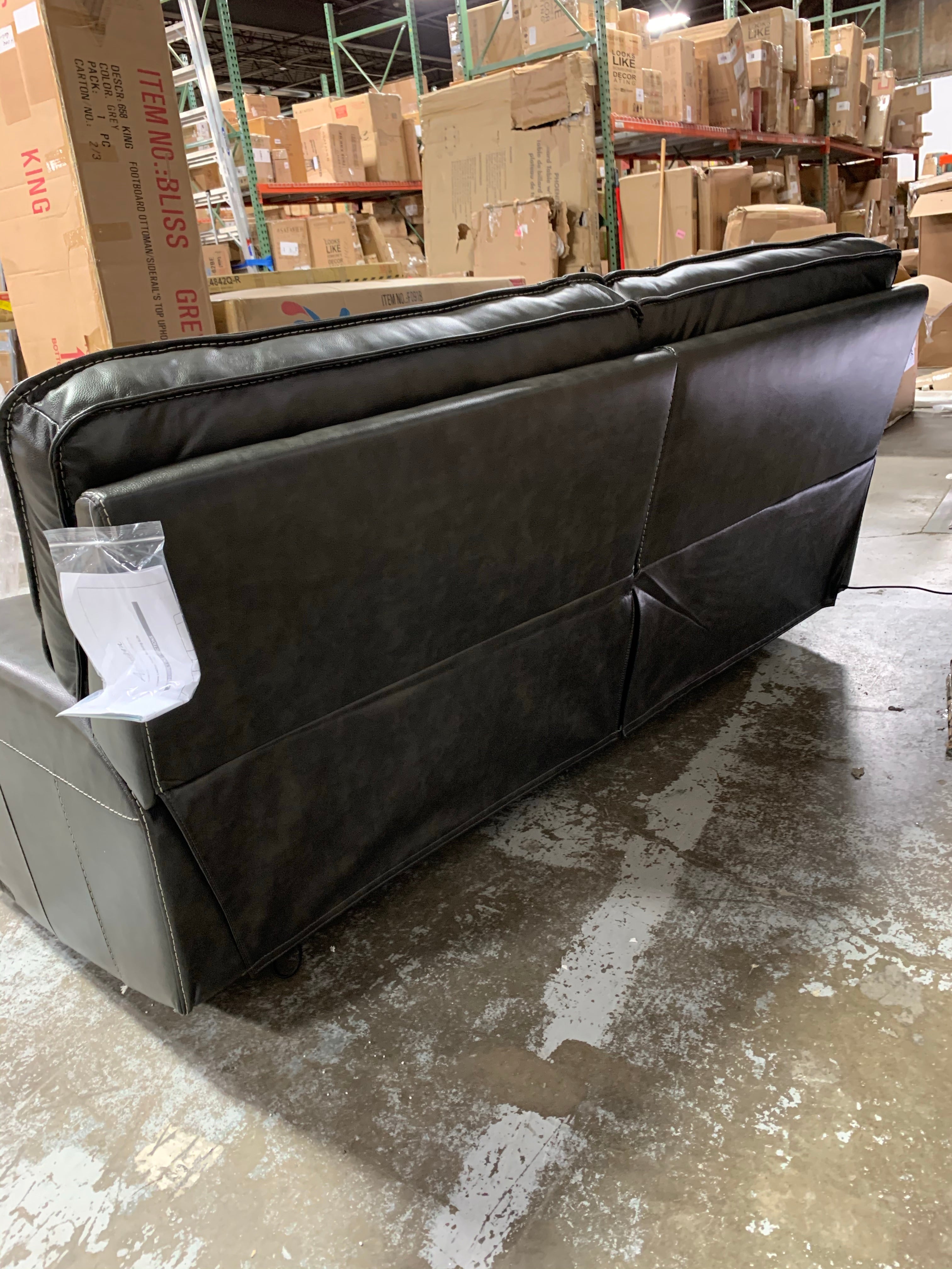 Abbyson Matera Leather 79" Power Reclining Sofa