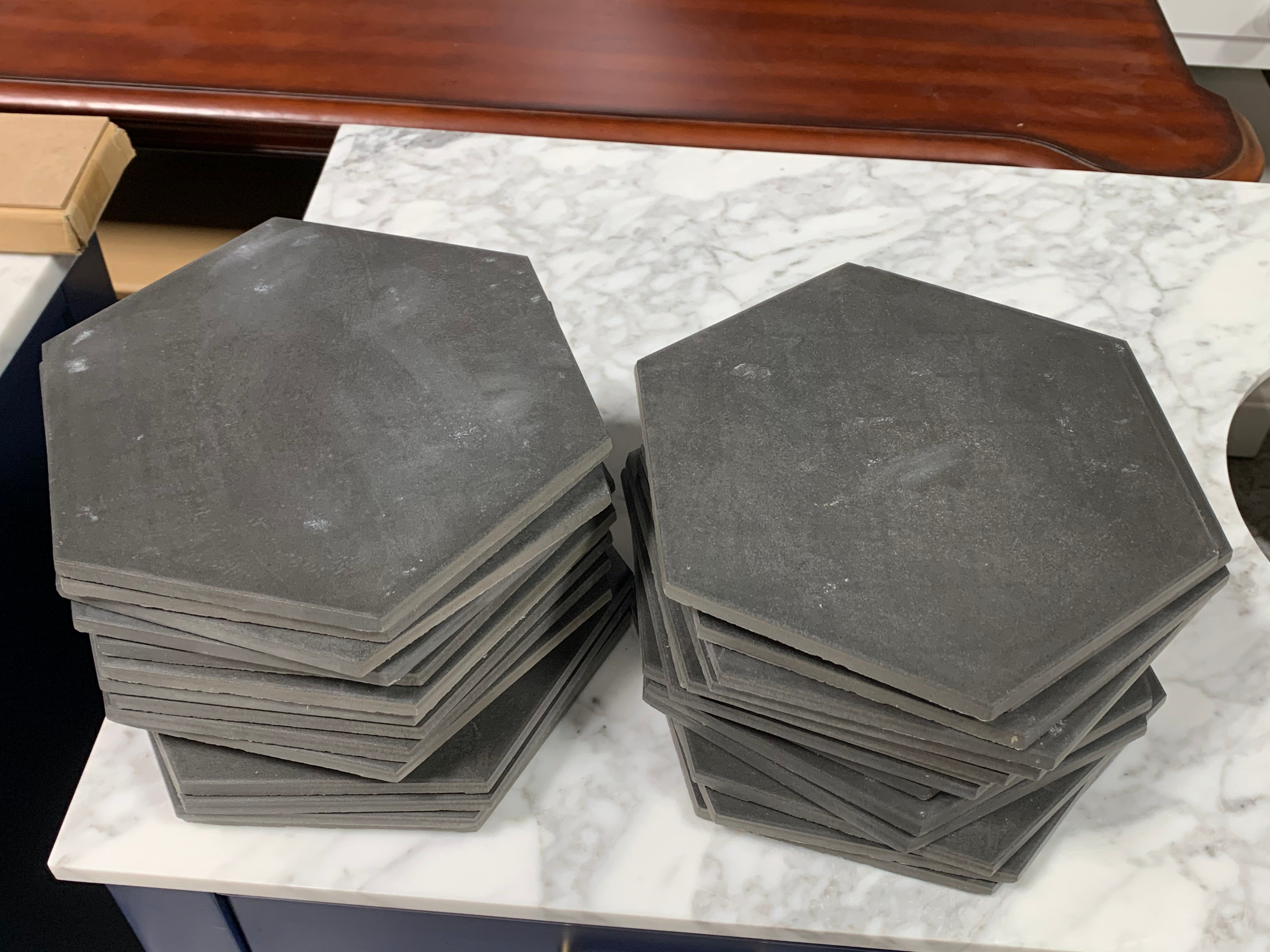 Gray Slate Hexagon Tiles