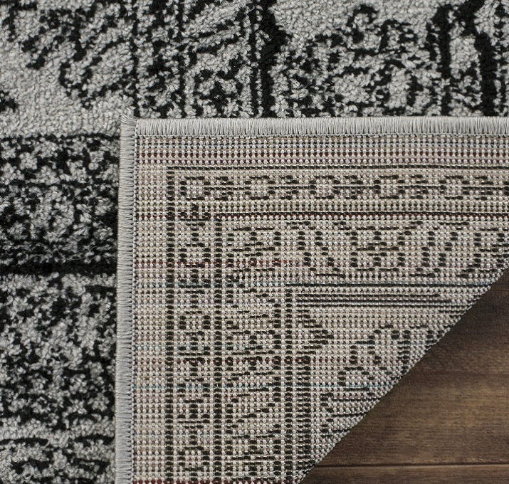 2'6"x20' Oriental Silver/Black Runner CG291