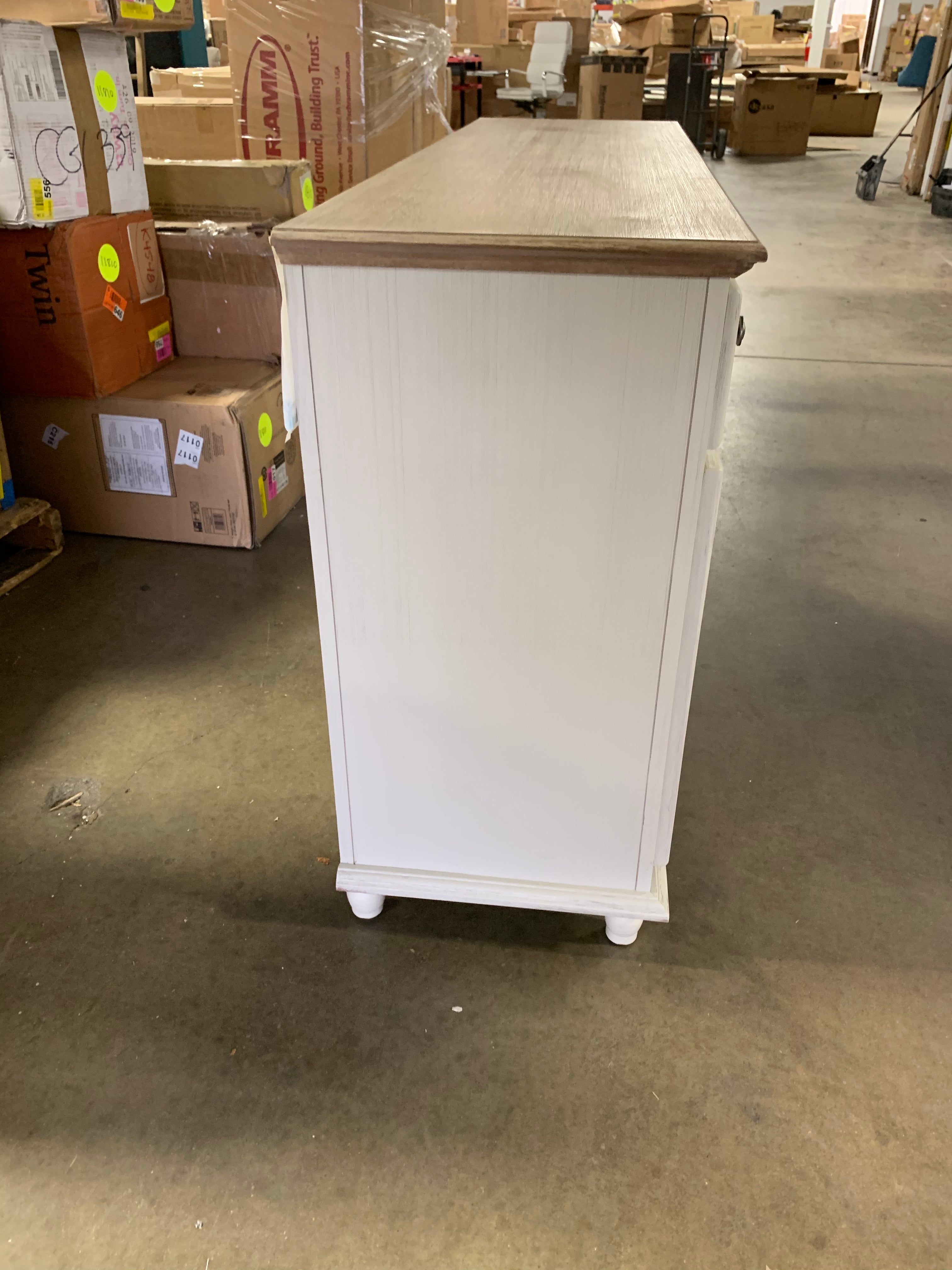 Aurora Hills White Bisque 4 Door Accent Chest