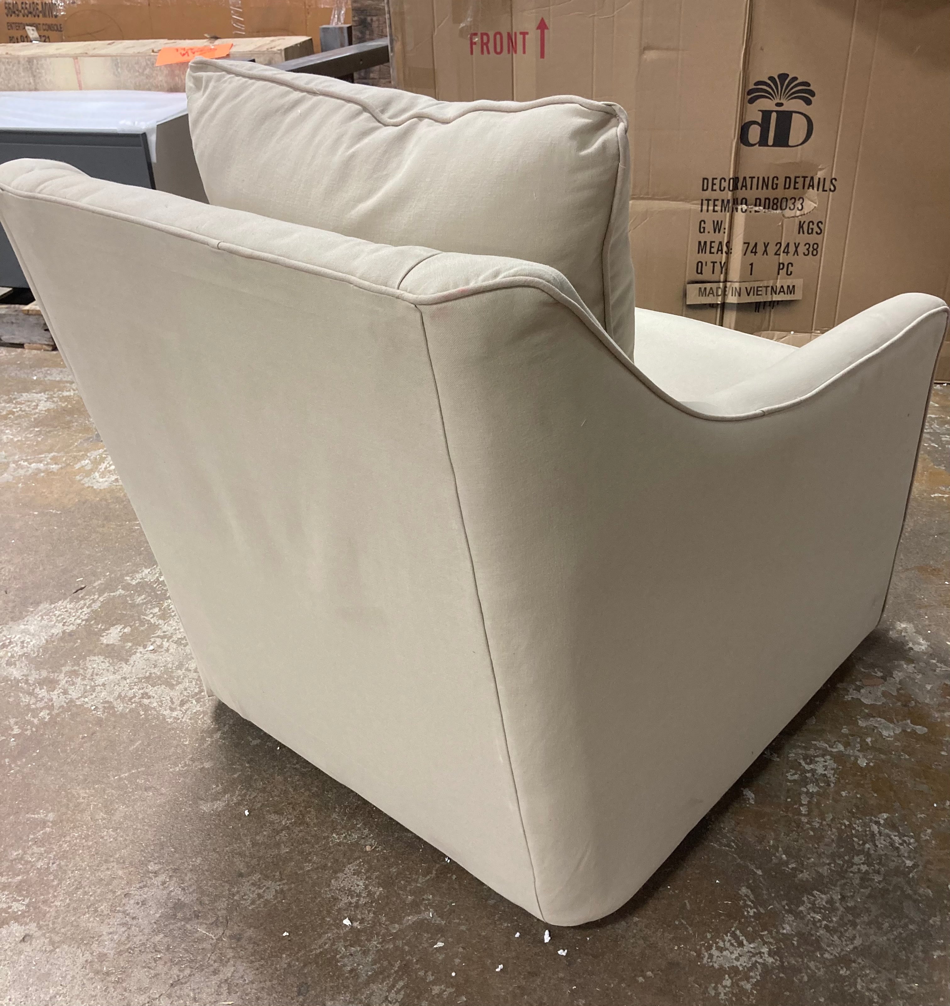 Quincy 30” Swivel Armchair in Bayou Stone OP086