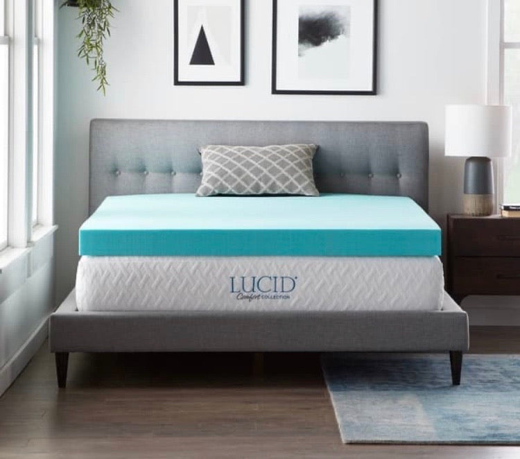 Lucid 4 Gel Memory Foam Mattress Topper King