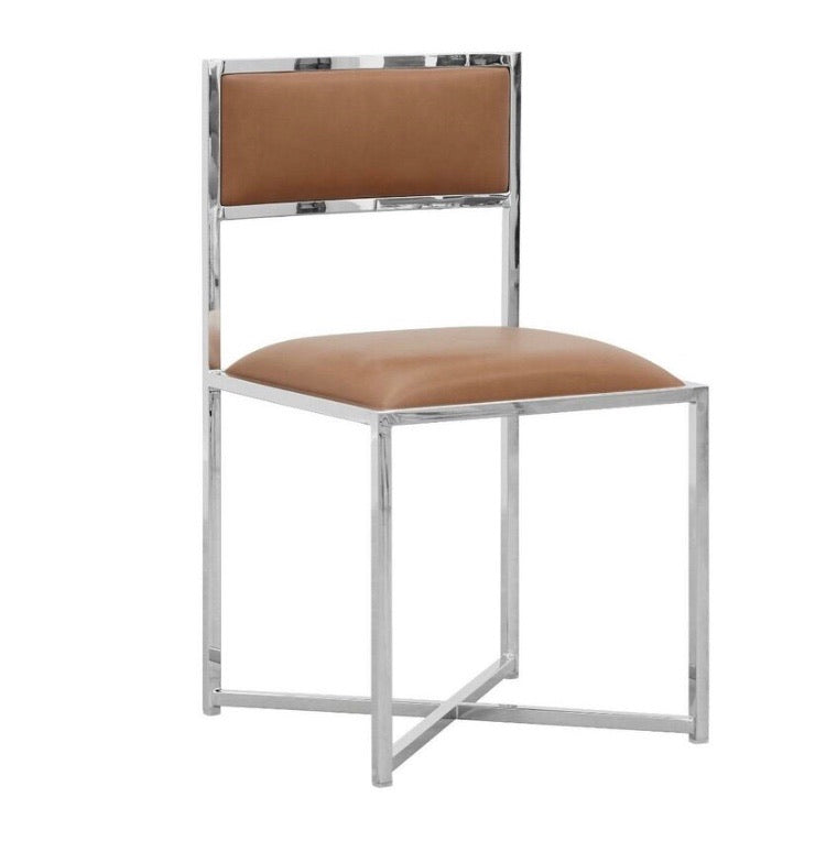 (Set of 2) Drumnacole Upholstered Side Chair in Cognac  CG1562