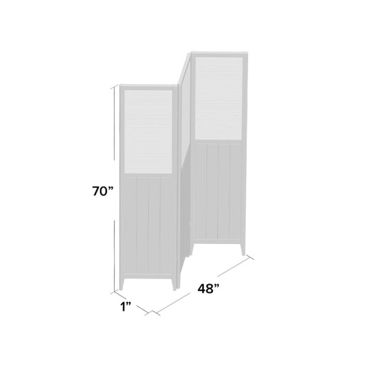 White Brigitte 3 Panel Room Divider CG994