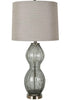 Crestview Glass Lamp with Brushed Nickel CG362