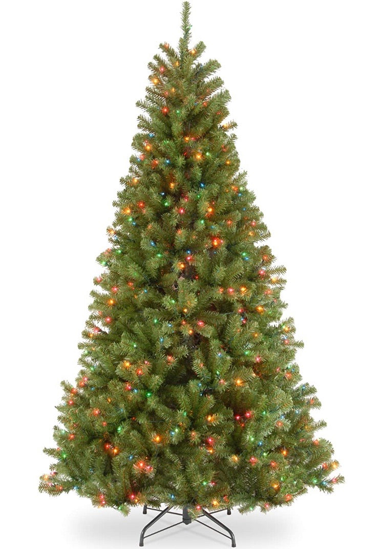 6.5' Artificial Christmas Tree with 450 Constant Multicolor Incandescent Lights CG1903