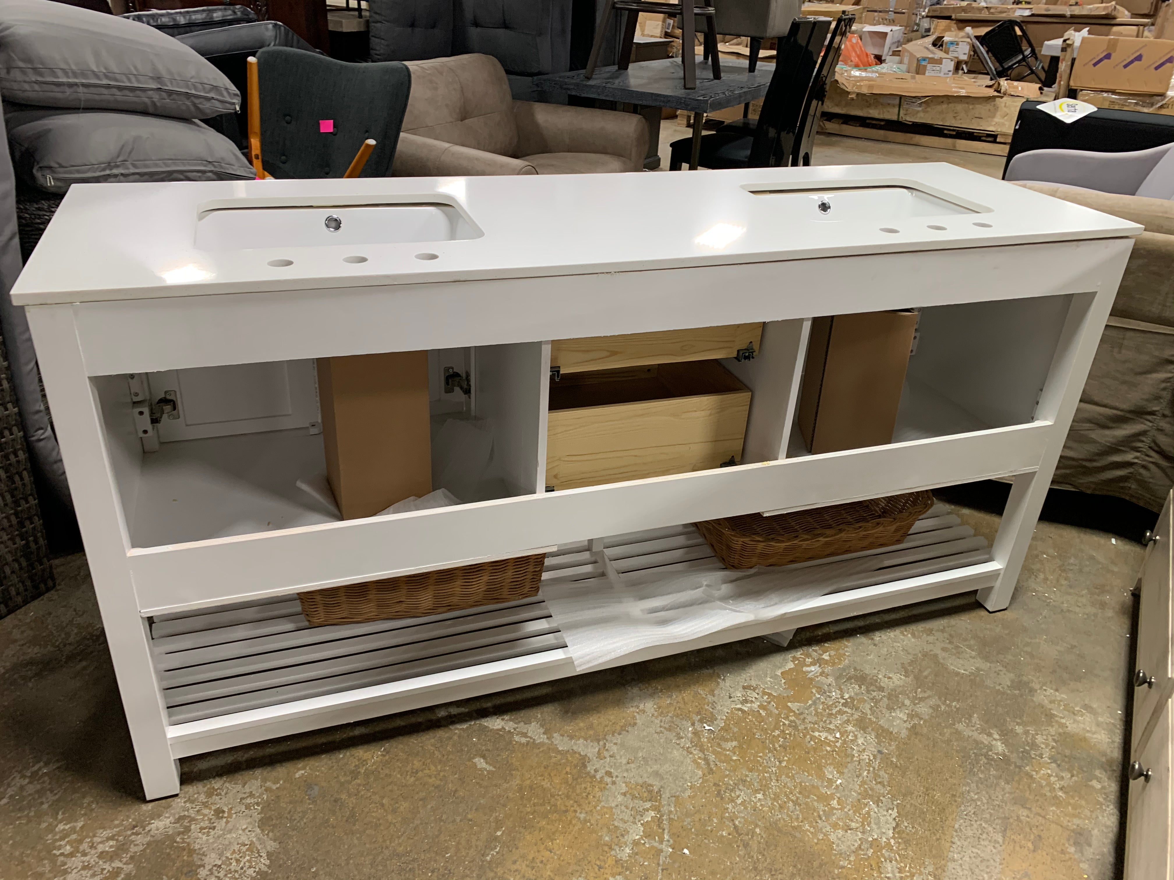 Northport 72" Double Bathroom Vanity Set Salvage & Co Indy