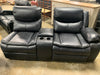 Black Leather Sectional Piece As-Is