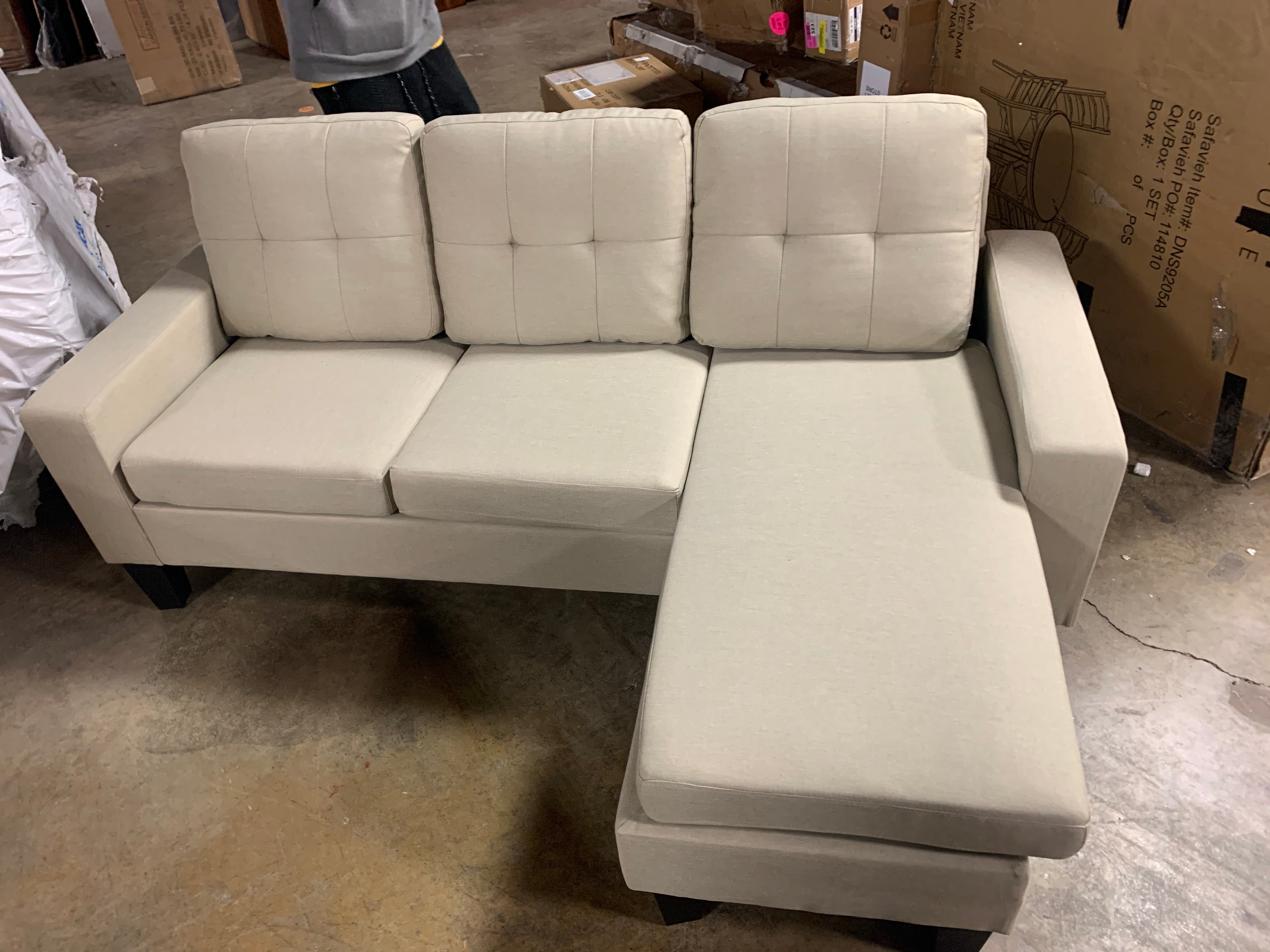 77" Reversible Modular Sectional with Ottoman