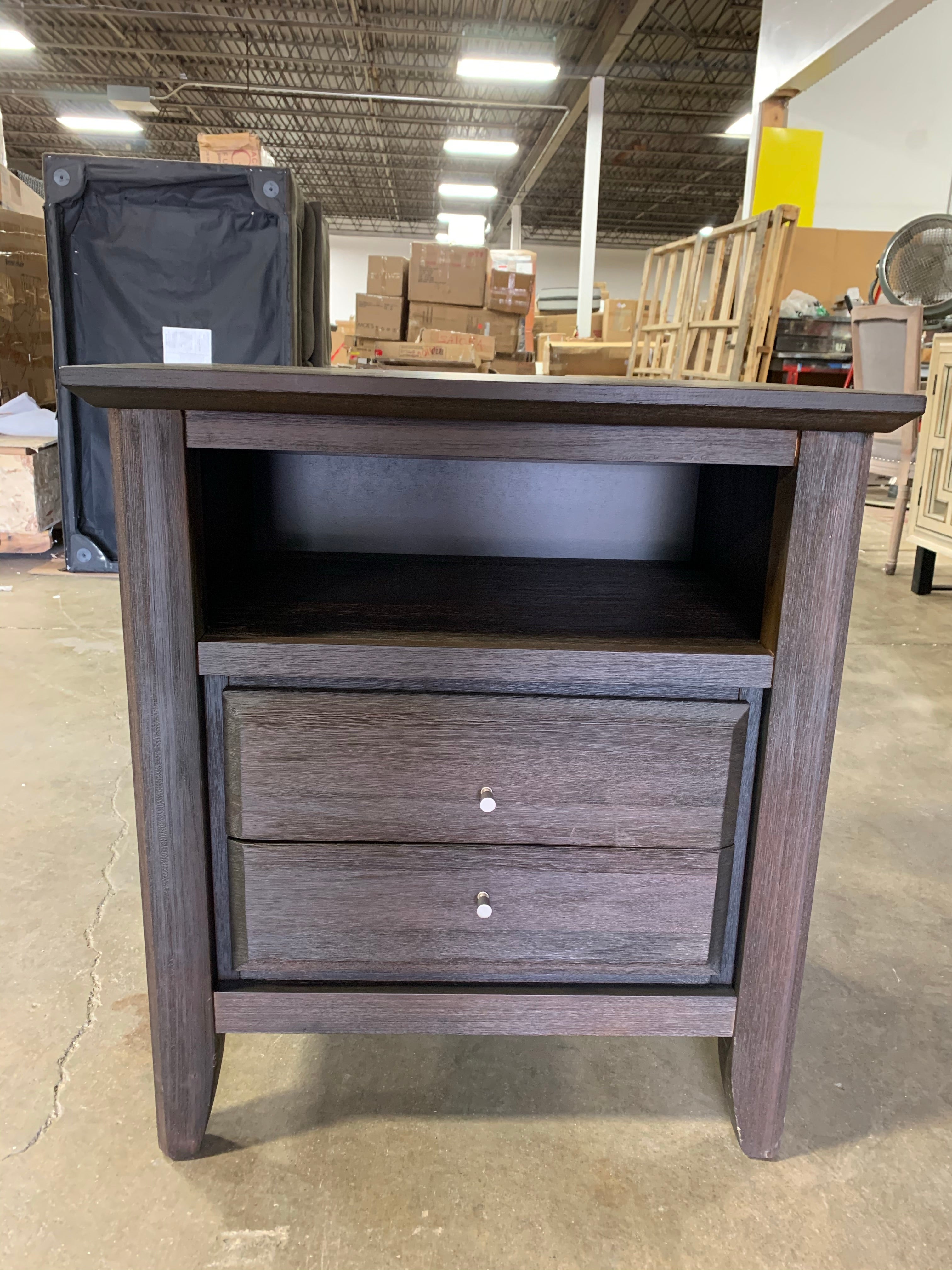 2 - Drawer Nightstand, Brown