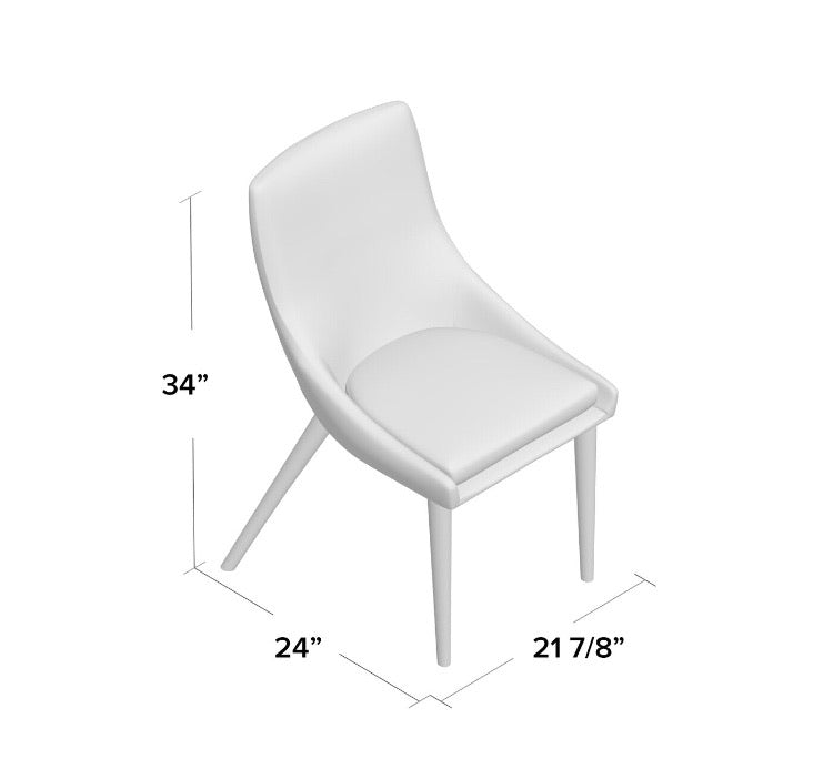 (Set of 2) Aaliyah Upholstered Side Chair in Gray CG1523