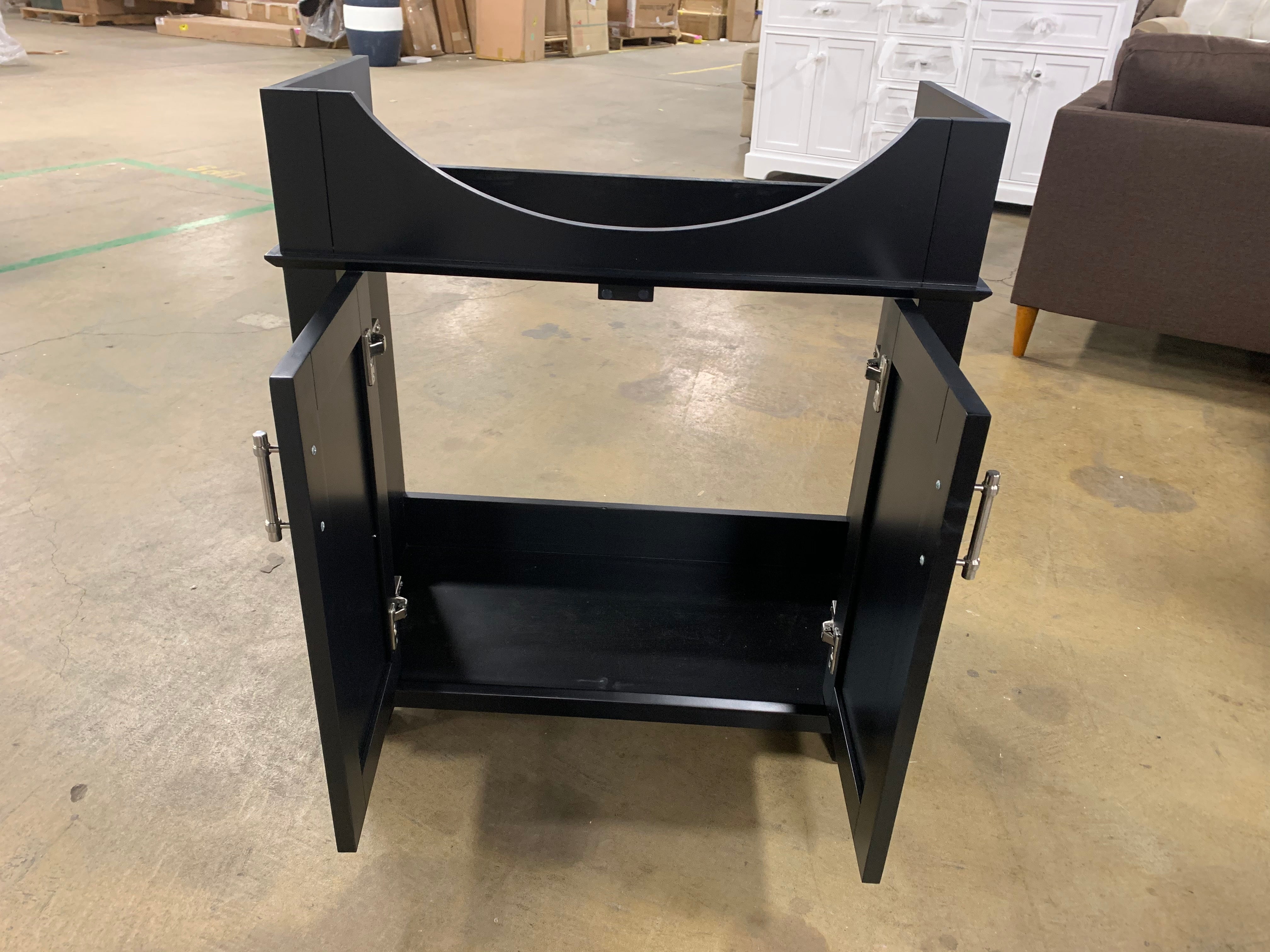 Hartford 30" Black Traditional Bathroom Vanity Base