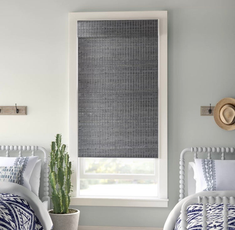 31x60" Cordless Semi-Sheer Gray-Brown Roman Shade CG1818