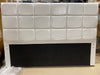 **As Is** White Tufted Headboard with Footboard - Full  #SA673