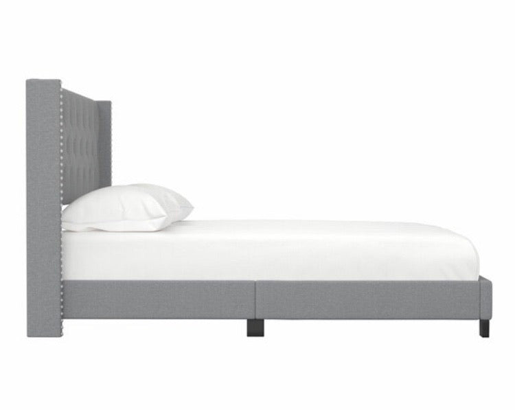 (Queen) Nadine Tufted Upholstered Low Profile Standard Bed CG1688