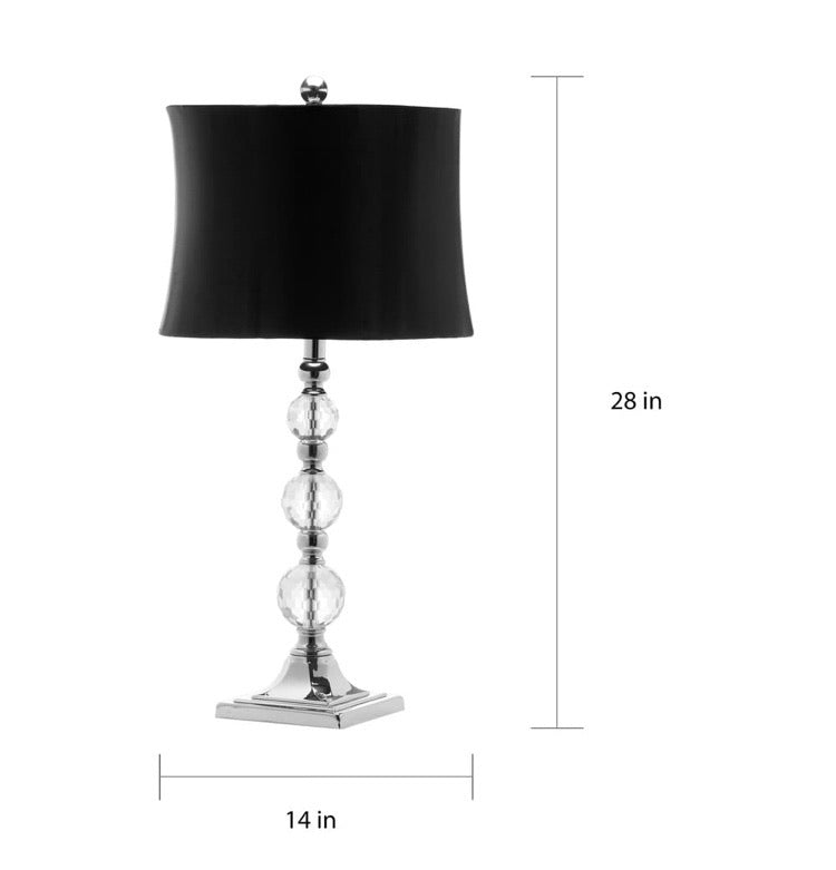 (Set of 2 ) 28" Maeve Table Lamps with Black Shades CG833