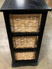 Keenan 6-Wicker-Basket Storage Chest in Black