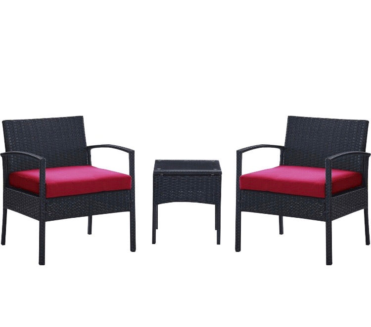 Kobe 3 Piece Rattan Conversation Set *AS IS* CG908