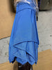 9 ft. Bronze Aluminum Pole Market Aluminum Ribs Auto Tilt Crank Lift Patio Umbrella in Pacific Blue Sunbrella