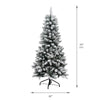 5' Green Lighted Flocked Spruce Artificial Christmas Tree (#K5452)