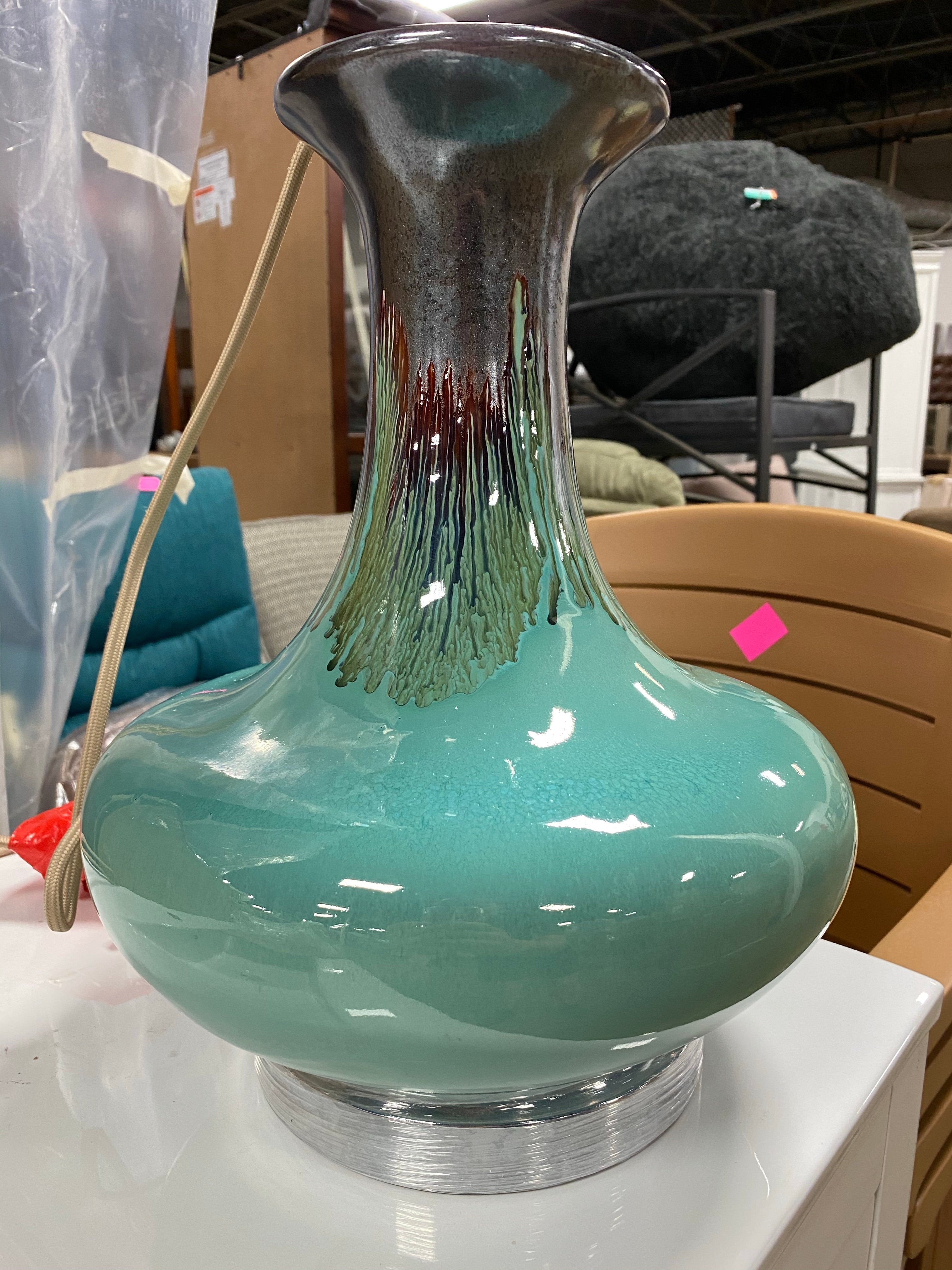 Georgia 30" Blue Ceramic Table Lamp  #SA921