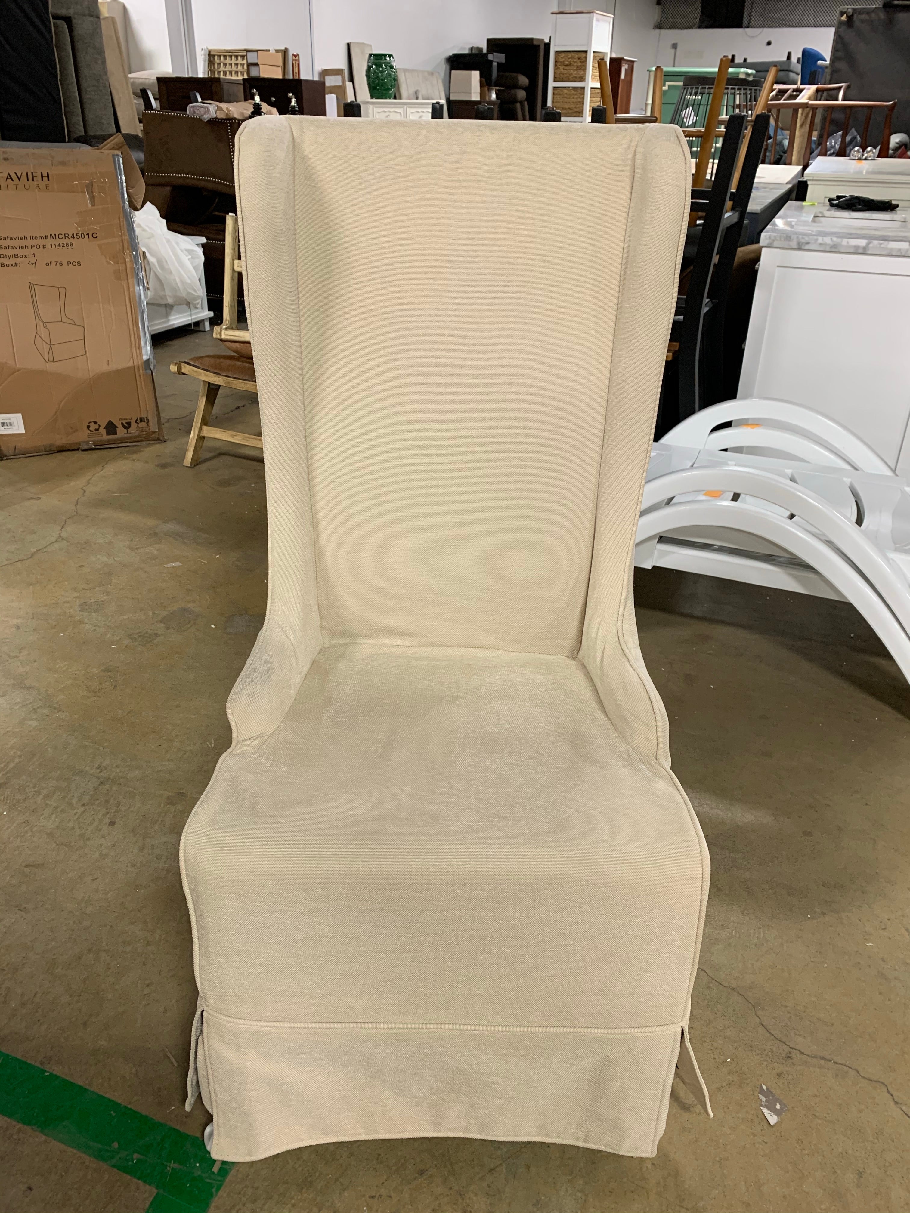 Becall 20'' H Linen Chair