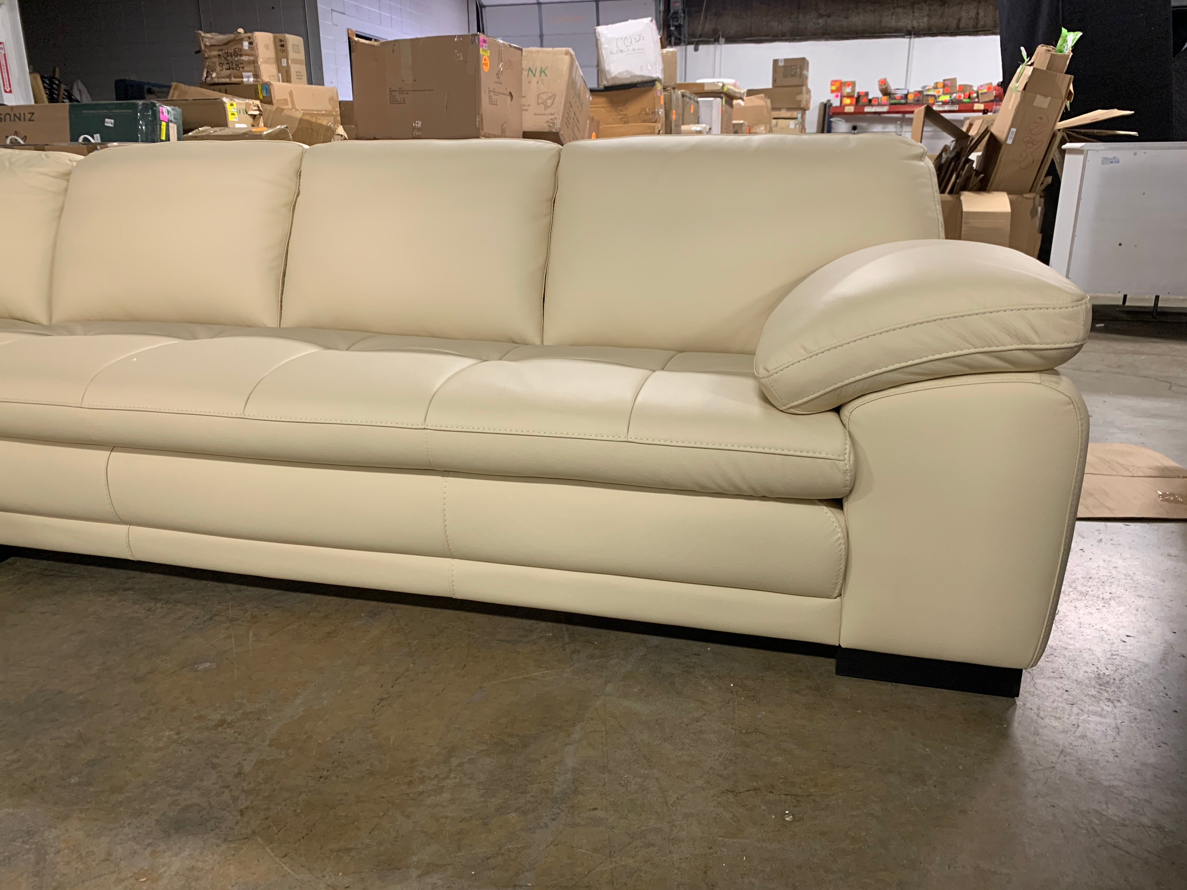 Menoir Casa Italian Leather Left Hand Facing Sectional