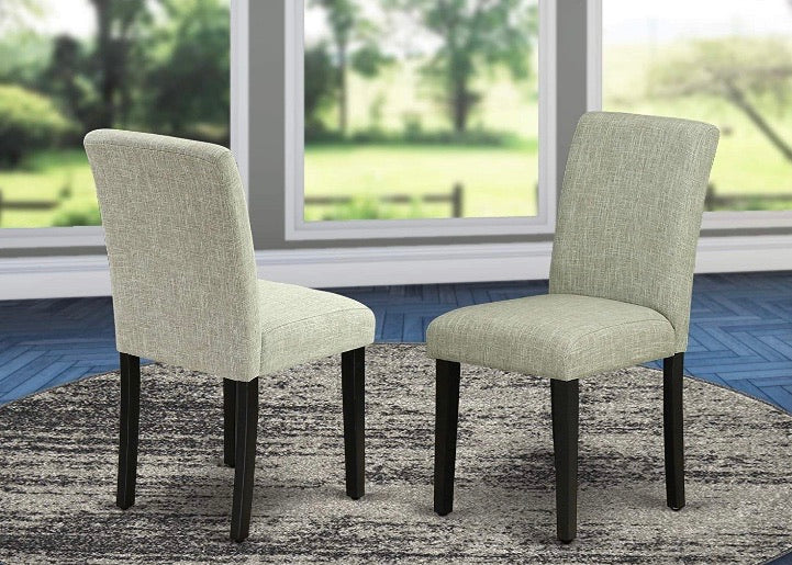 (Set of 6) Abbott Parson Chairs with Black Legs in Gray CG1721 (3 Boxes)