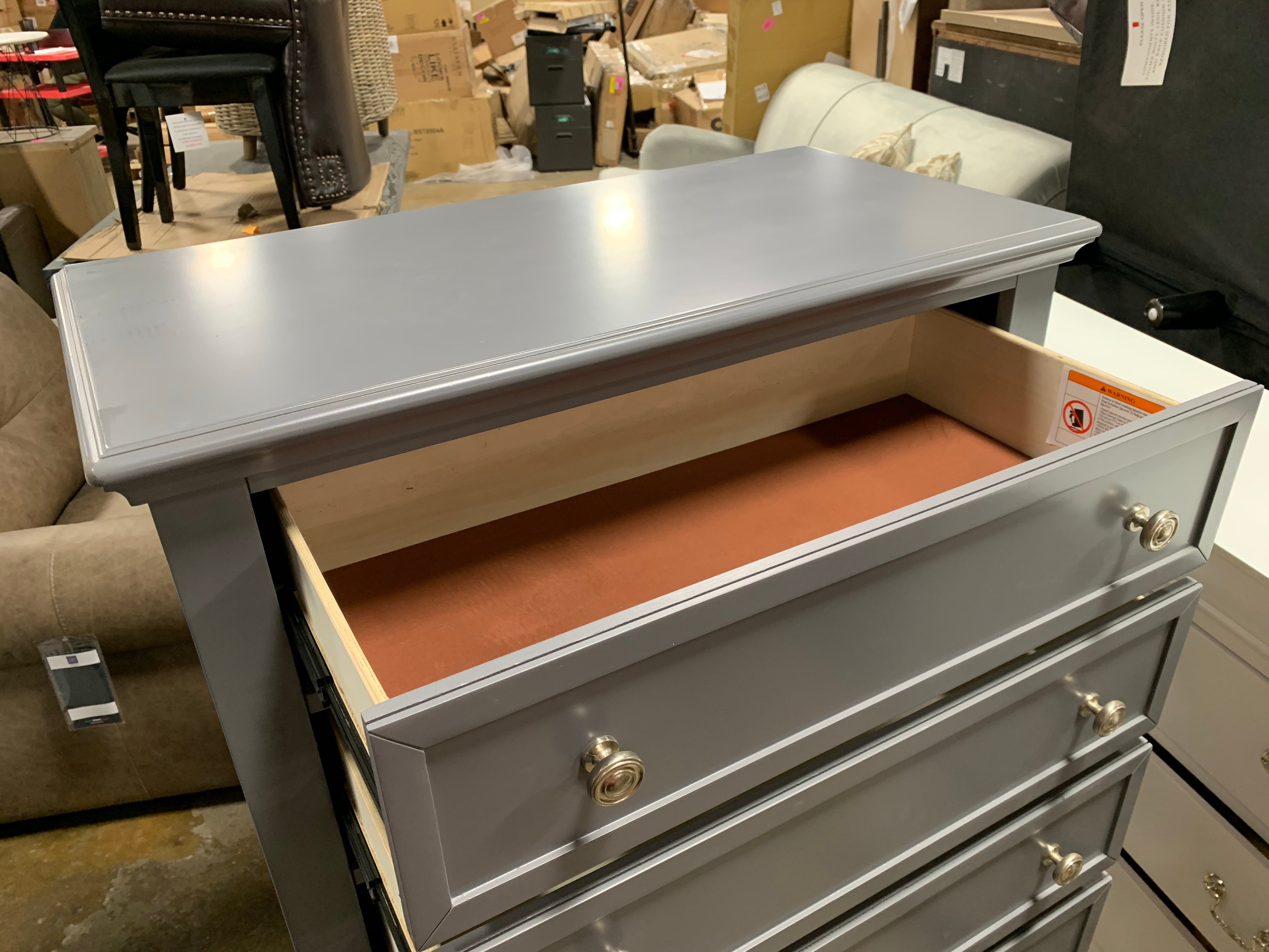 Frost Gray Ballinger 5 Drawer Chest