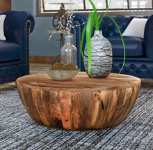 Load image into Gallery viewer, Beliveau Solid Wood Drum Coffee Table CG926
