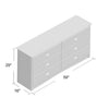Drifted Gray Nelda 6 Drawer Double Dresser CG1265