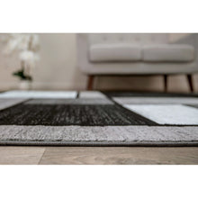 Load image into Gallery viewer, Lorenzo Geometric Gray/Black/White Area Rug, 10’x14’ (#32R)
