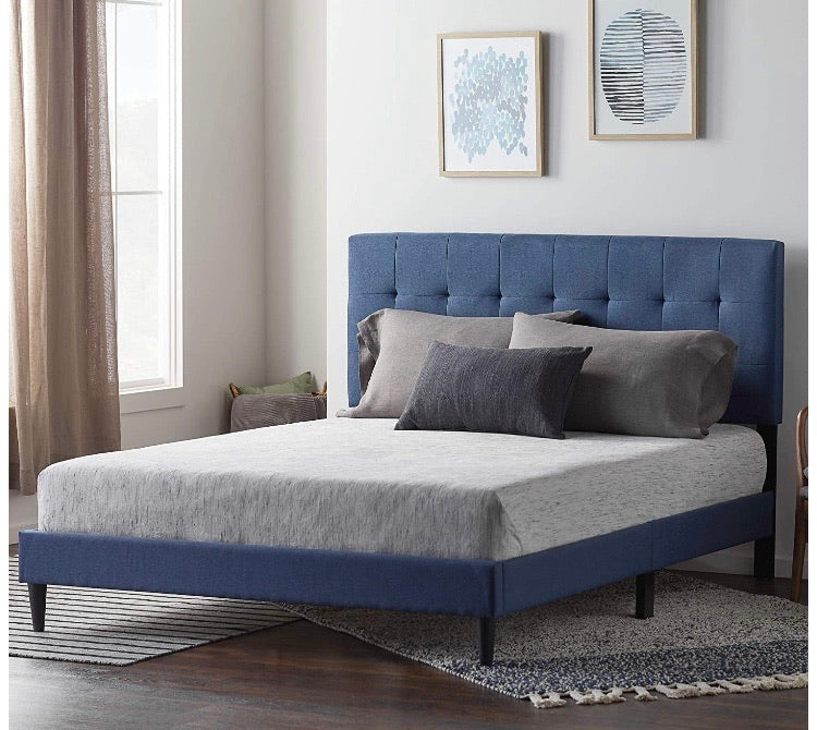 (Twin) Peters Tufted Upholstered Low Profile Platform Bed CG1894