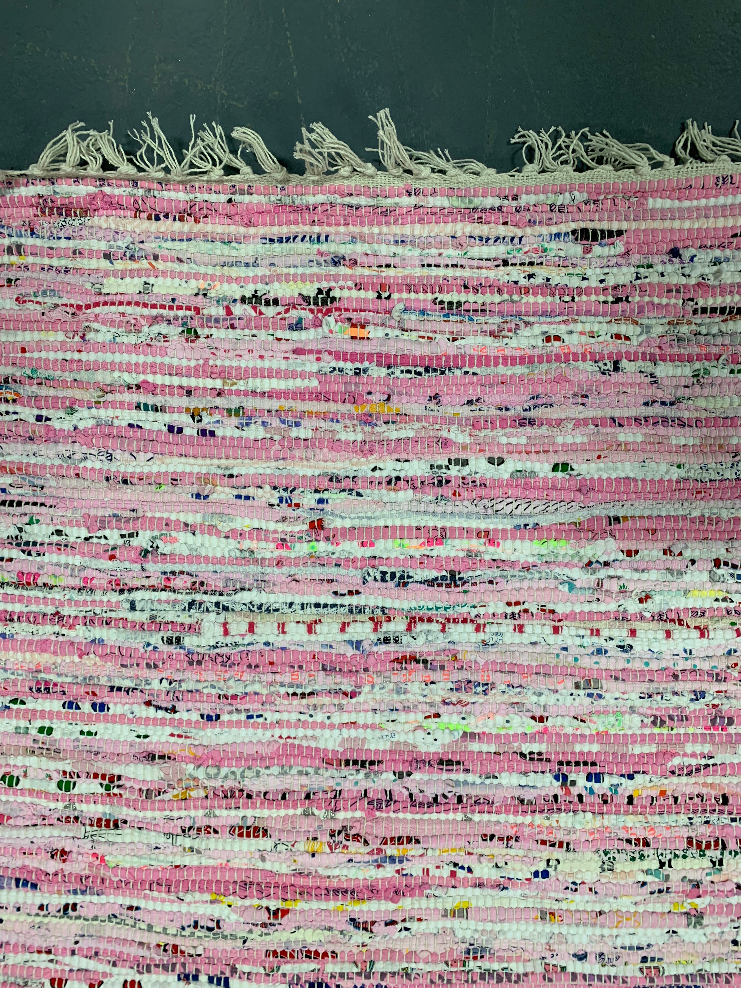 Rag Rug Light Pink/Multi 5' x 7' Area Rug #115R