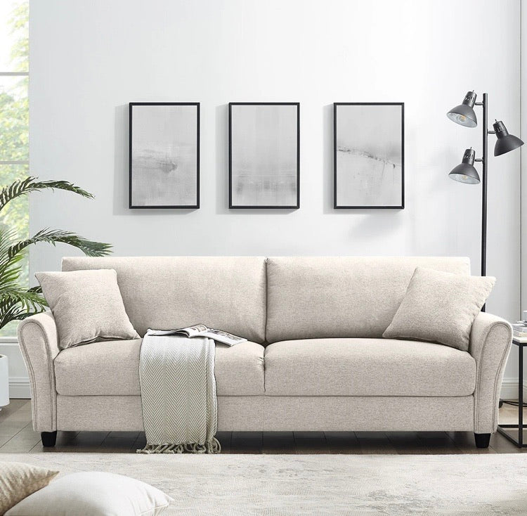 85" Modern Linen Couch JJ829