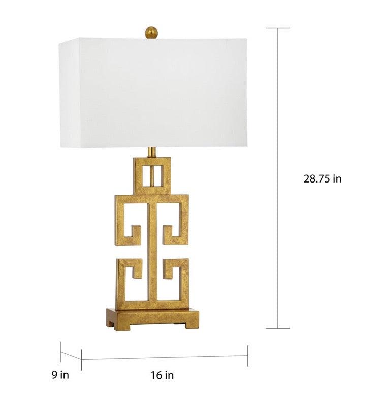 Greek 2-Piece Standard Lamp Set with Off-white Shades CG1379