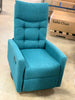 TEAL Glider Swivel Push Back Nursery Recliner