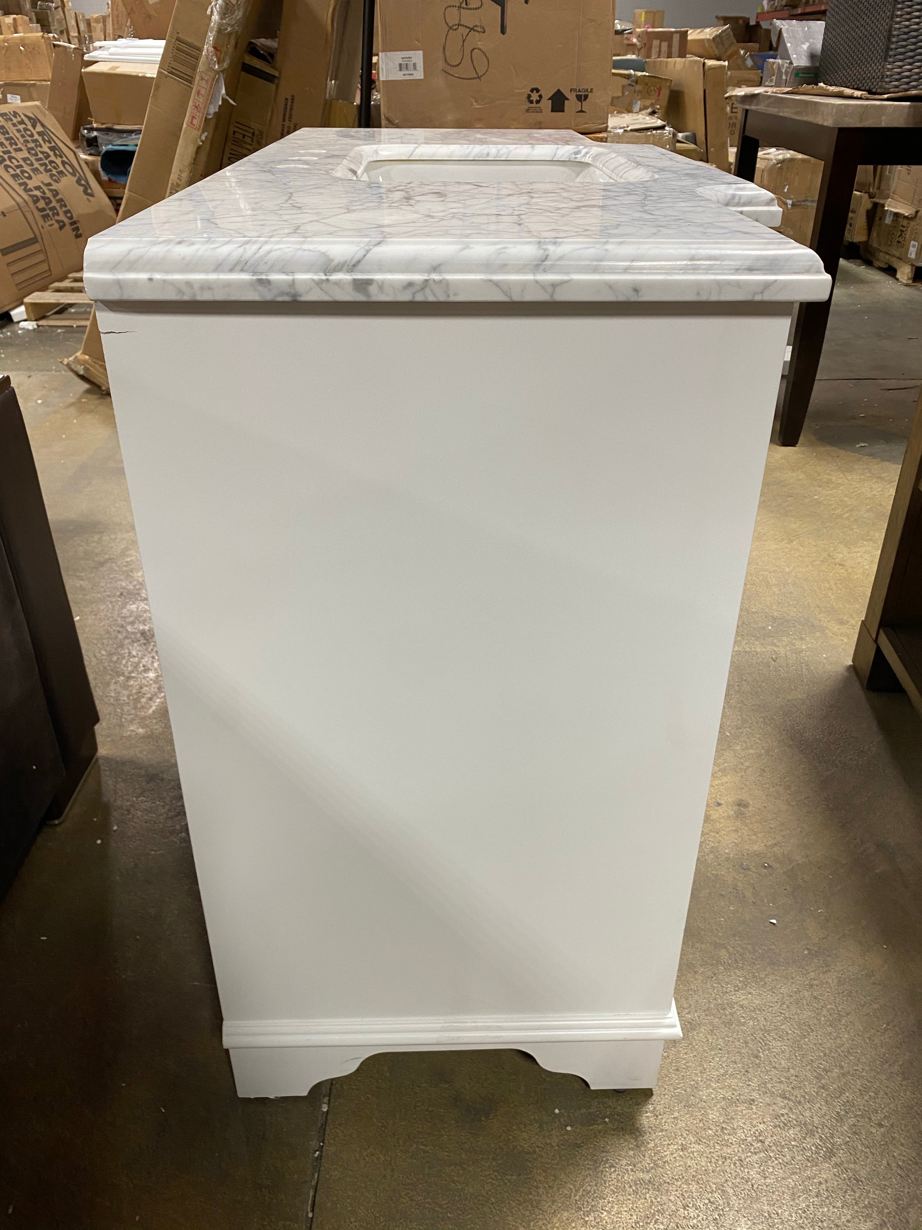 White 48" Single Sink Bathroom Vanity