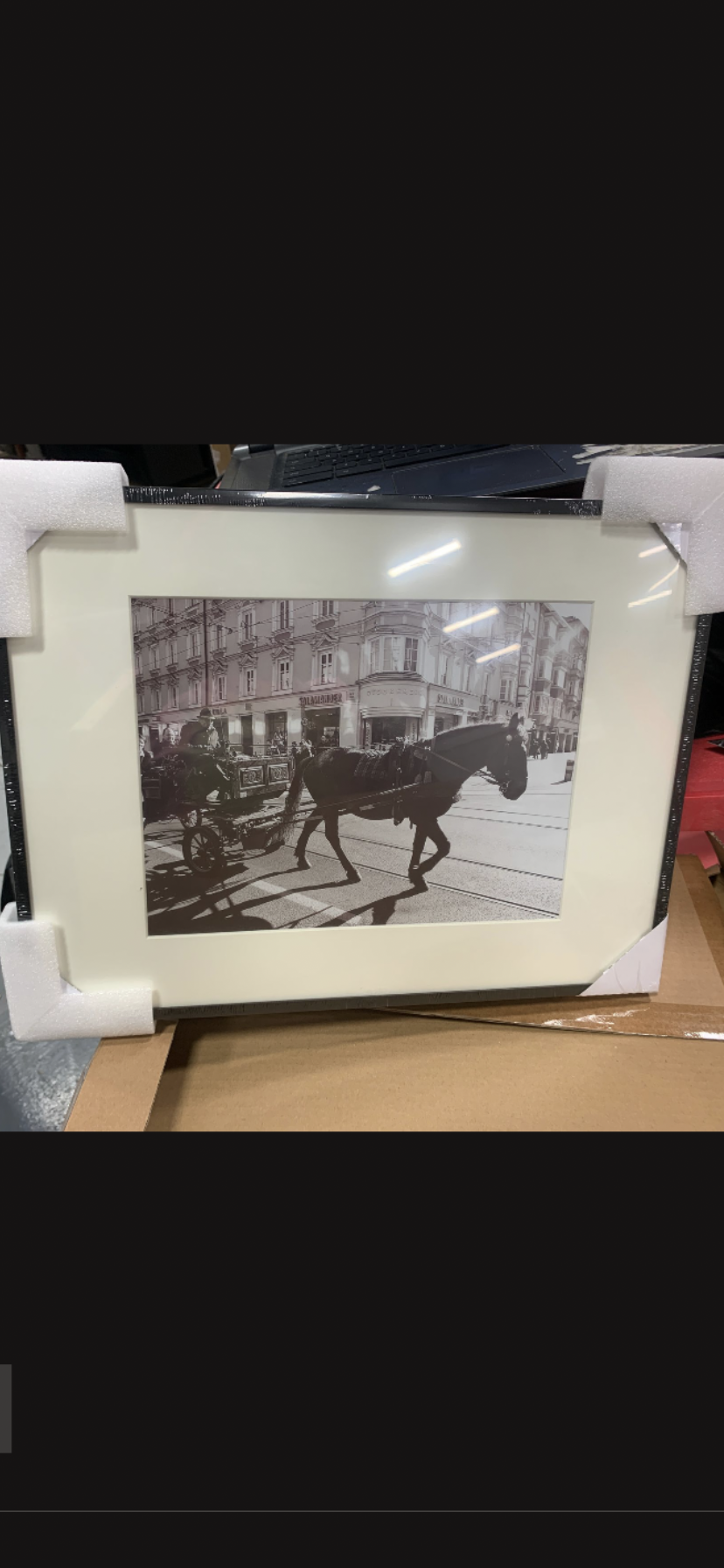 Black and White framed Print 13"x18" KB282