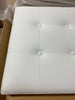 White Upholstered Vinyl Headboard - Full  #SA670