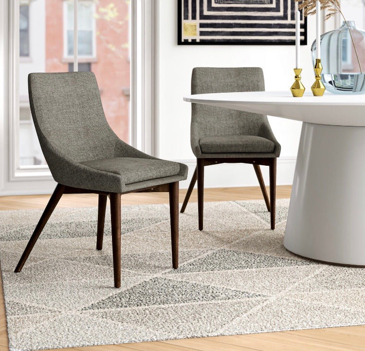 (Set of 2) Aaliyah Upholstered Side Chairs Gray CG404