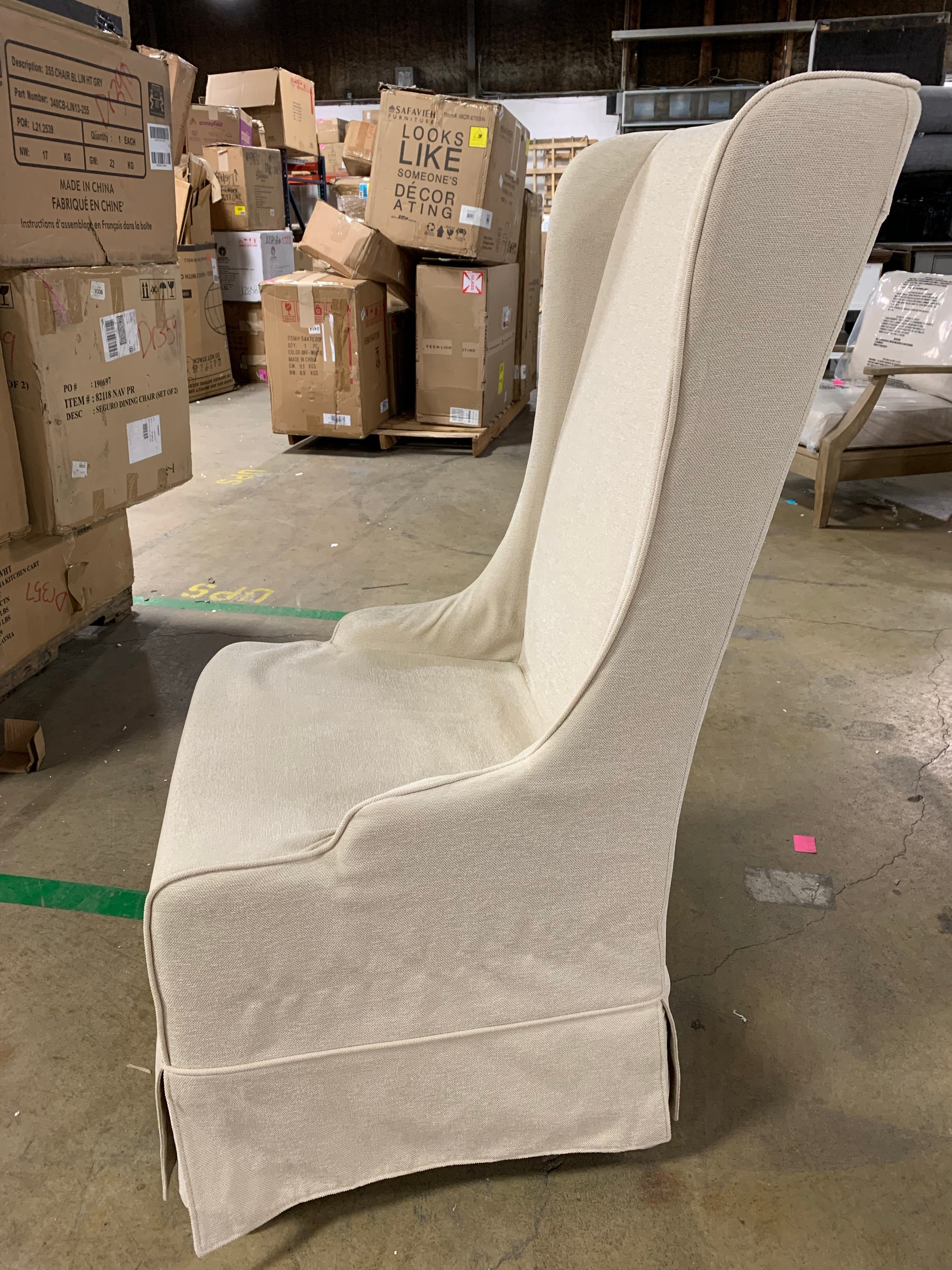 Becall 20'' H Linen Chair