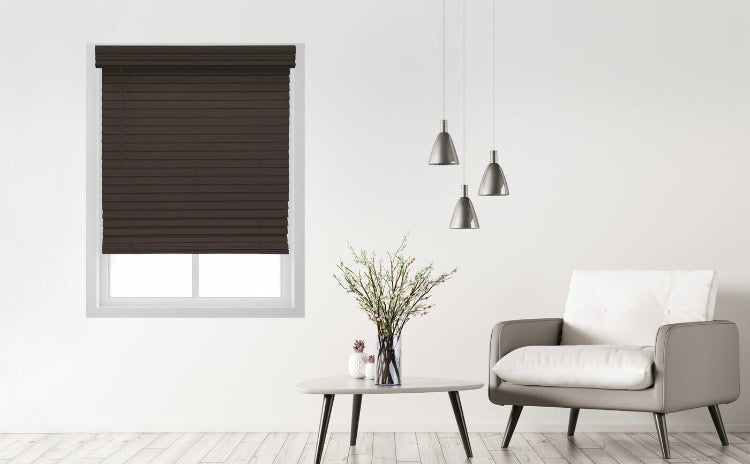 36x48" Deluxe Cordless Faux Wood Room Darkening Horizontal/Venetian Blind CG805
