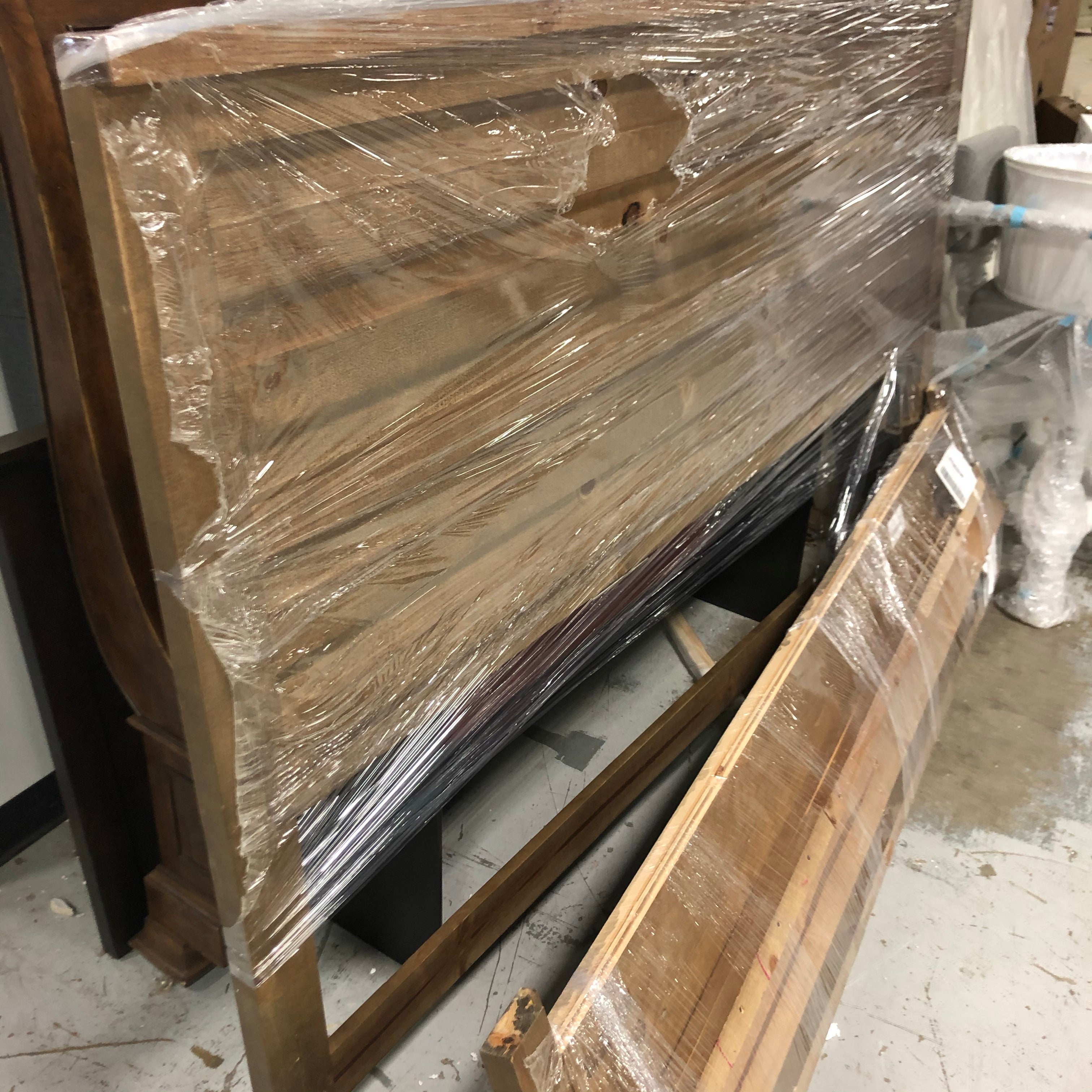 (King) Melrose Driftwood Panel Bed *No Hardware*