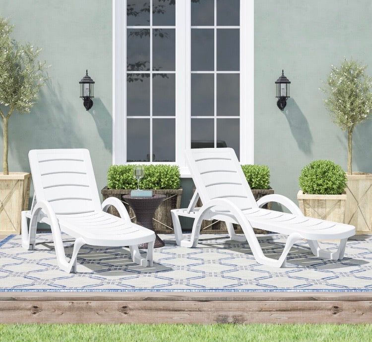 (Set of 2) Snake River Sun Reclining Chaise Lounge