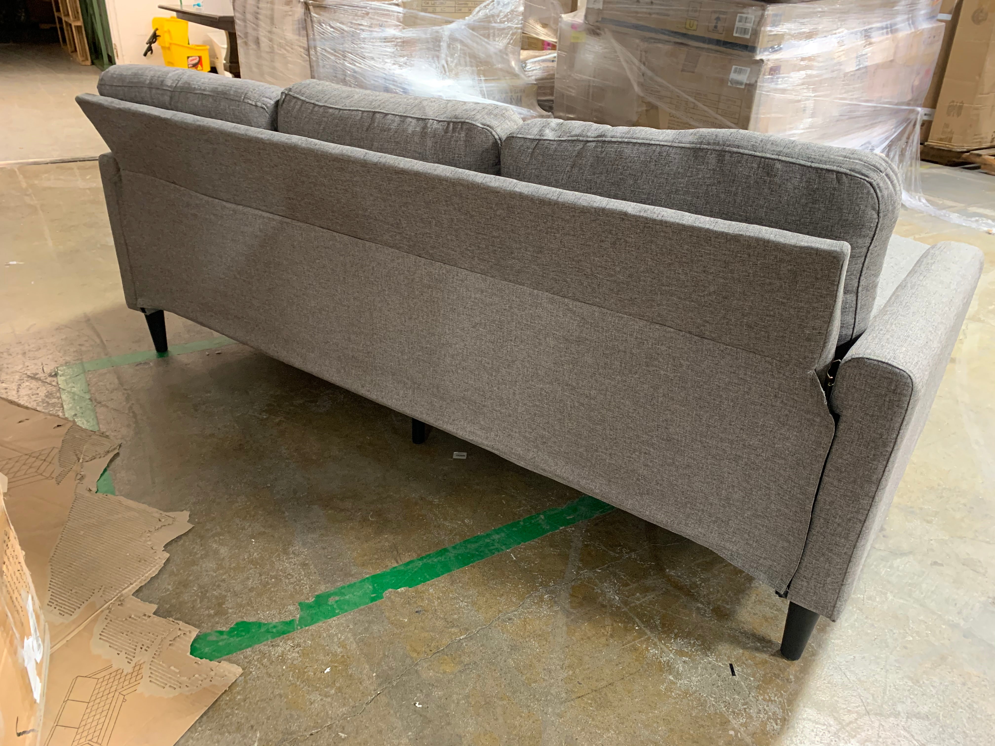 81" Gray Reversible Sectional