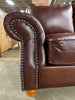 Brandon Distressed Whiskey Italian Leather Sofa